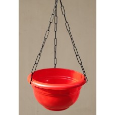 FLORA PLANTER WITH IRON CHAIN (RED)