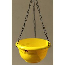 FLORA PLANTER WITH IRON CHAIN (YELLOW)