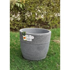 JAGUARE COOL POT -13" GRAY GRAYNIGHT MARBLE WITH BOTTOMM TRAY