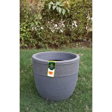 JAGUARE COOL POT -13" GRAY MARBLE WITH BOTTOMM TRAY