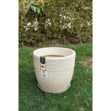 JAGUARE COOL POT -13" SEND STONE WITH BOTTOM TRAY 