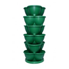STACK A POT SINGAL LAYER(ONE LAYER=3 PLANT DARK GREEN)