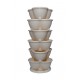 HYDROPONIC STACK A POT SET OF 5 PCS (THREE LAYER OF POTS + ONE TRAY +ONE CHAIN )(ONE LAYER =4 PLANT)-GOLD
