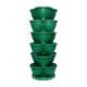 VERTICAL STACK A POT SET OF 5 PCS (THREE LAYER OF POTS +ONE TRAY+ONE CHAIN)(ONE LAYER =3 PLANT) SILVER
