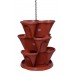 STACK A POT SET OF 5 PIECES(3 LAYER POT +1 TRAY+1 CHAIN)(RED) 