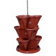 VERTICAL STACK A POT SET OF 5 PCS ( THREE LAYER OF POTS +ONE TRAY+ONE CHAIN)(ONE LAYER =3 PLANT )