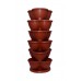 VERTICAL STACK A POT SET OF 7 PCS   (SIX LAYER OF POTS+ONE TRAY)(ONE LAYER=3 PLANT)  RED