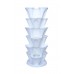 VERTICAL STACK A POT SET OF 7 PCS (SIX LAYER OF POTS+ONE TRAY)(ONE LAYER=3 PLANT) WHITE