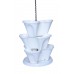 STACK A POT SET OF 5 PIECES(3 LAYER POT +1 TRAY+1 CHAIN)(WHITE) 